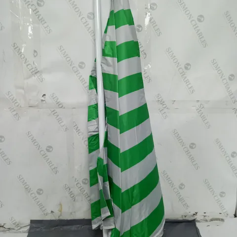 GREEN/WHITE PARASOL - COLLECTION ONLY