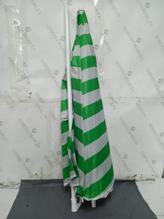 GREEN/WHITE PARASOL - COLLECTION ONLY