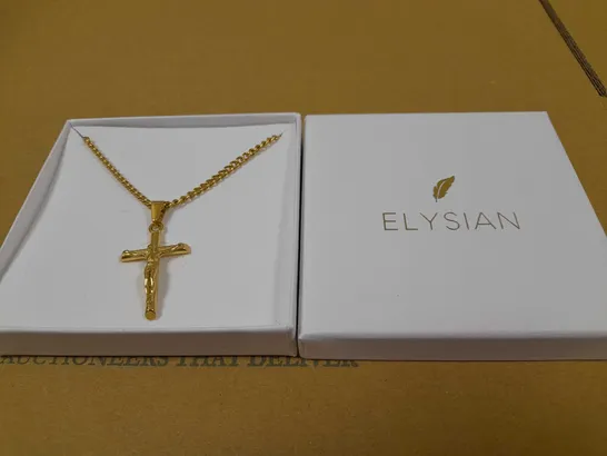 ELYSIAN GOLD EFFECT CRUCIFIX NECKLACE 