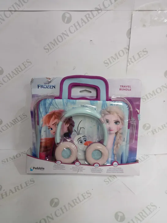 DISNEY FROZEN CARRYBAG & HEADPHONES BY PEBBLE GEAR RRP £40