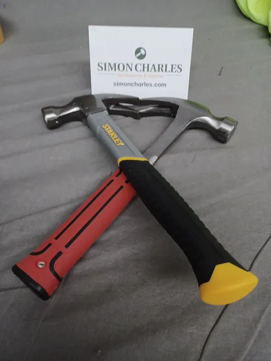 TWO ASSORTED CLAW HAMMERS TO INCLUDE; STANLEY AND NDURANCE