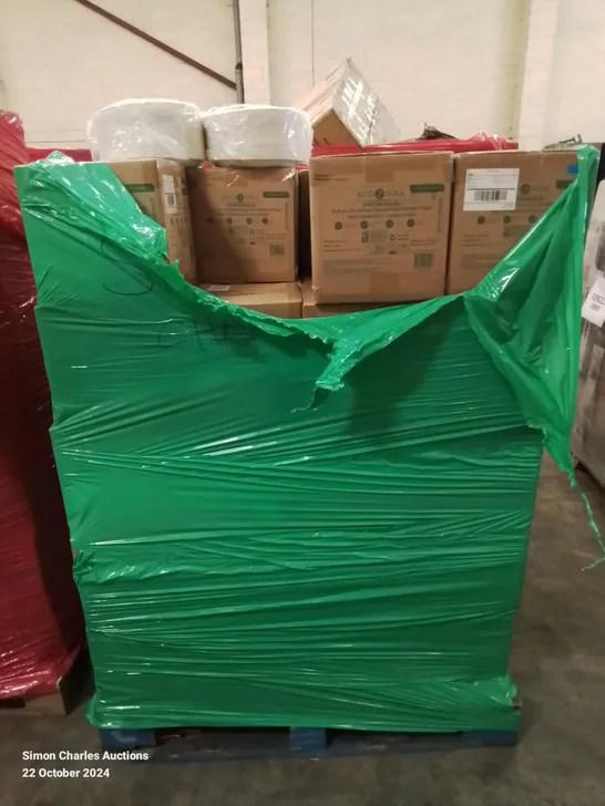 MIXED PALLET CONTAINING LARGE AMOUNT OF MOULD PULP DISPOSABLE 25.4CM ROUND PLATES 