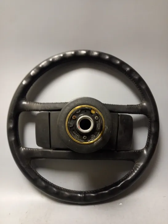 PORSCHE 964 OEM BLACK LEATHER 380MM STEERING WHEEL. 911, TURBO. ETC. 2C. BLACK. STEERING WHEELS & HORN BUTTONS. / COLLECTION ONLY 