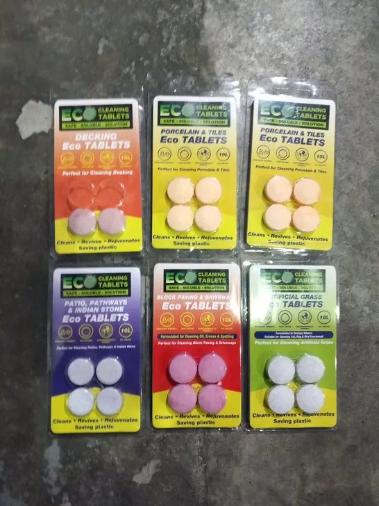 LARGE QUANTITY OF ASSORTED ECO CLEANIG TABLETS