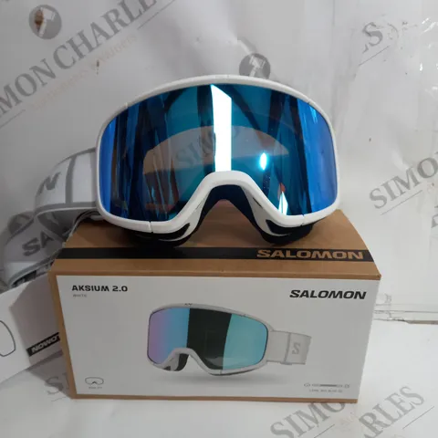 BOXED SALOMON AKSIUM 2.0 WHITE SKI GOGGLES 