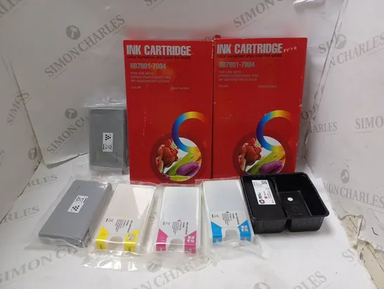 BOX OF APPROXIMATELY 5 ASSORTED INK CARTRIDGES IN VARIOUS COLOURS 