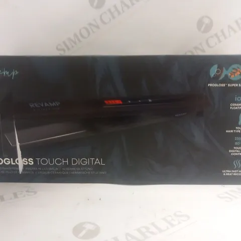 BOXED REVAMP PROFESSIONAL PROGLOSS TOUCH DIGITAL CERAMIC STRAIGHTENERS