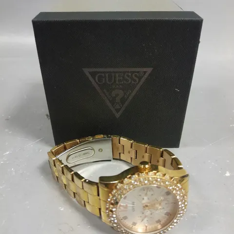 GUESS WHITE DIAL CHRONOGRAPH LADIES WATCH 