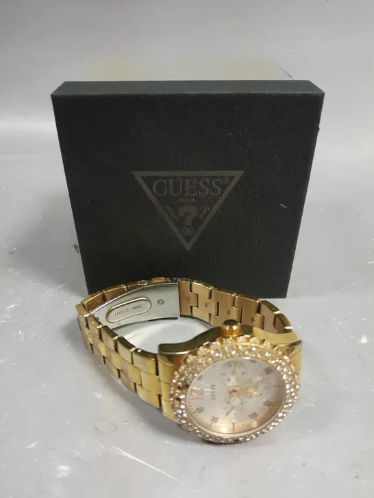 GUESS WHITE DIAL CHRONOGRAPH LADIES WATCH 