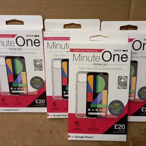 LOT OF 4 MINUTE ONE CLEAR CASES FOR GOOGLE PIXEL 5