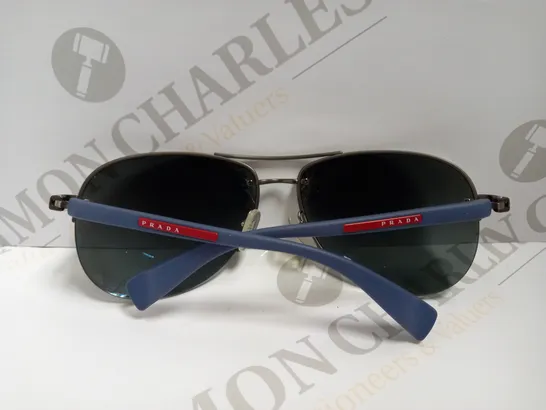 PRADA AVIATOR STYLE MIRRORED SUNGLASSES