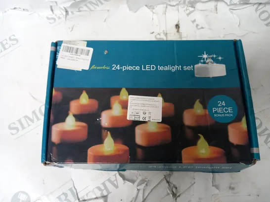 BOXED FLAMELESS 24 LED TEALIGHT SET