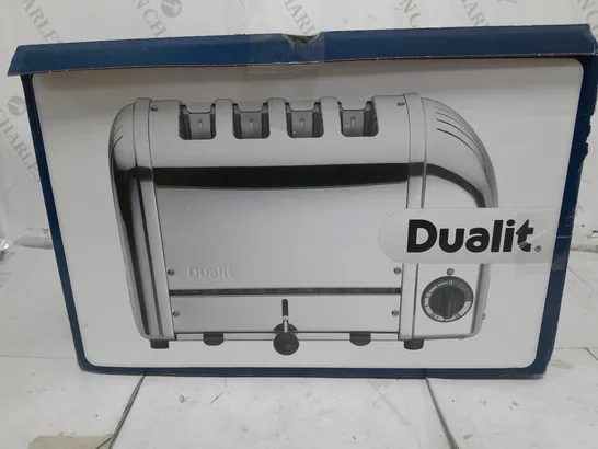 BOXED DUALIT 4 SLOT VARIO CLASSIC TOASTER WITH TWO SANDWICH CAGES