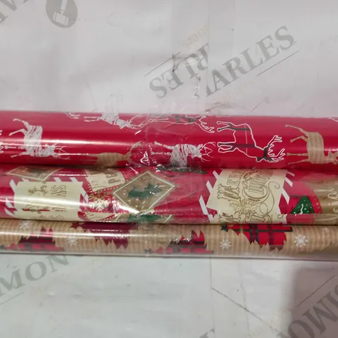 NORTH POLE SET OF 4 GIFT WRAP ROLLS