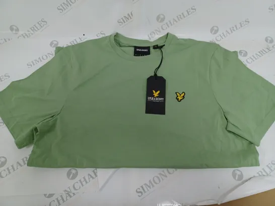 LYLE & SCOTT GREEN COTTON T-SHIRT - MEDIUM