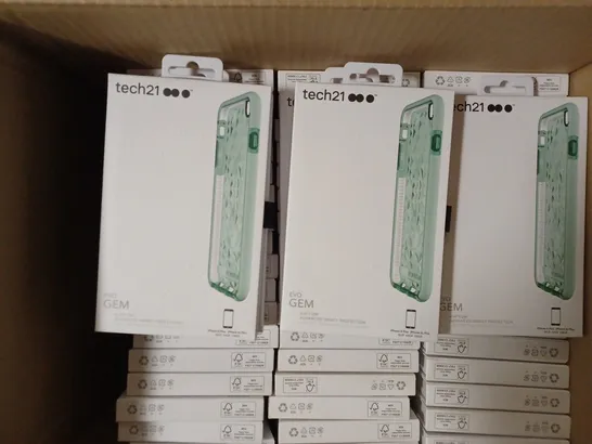 LOT OF APPROXIMATELY 55 BRAND NEW BOXED TECH 21 EVO GEM CASE WITH 6.6FT ADVANCED IMPACT PROTECTION FOR IPHONE 6 PLUS & IPHONE 6S PLUS T21-5522 GREEN 