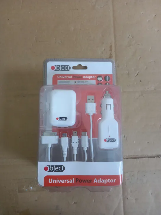 BOX OF APROX 28 OBJECT UNIVERSAL POWER ADAPTER 