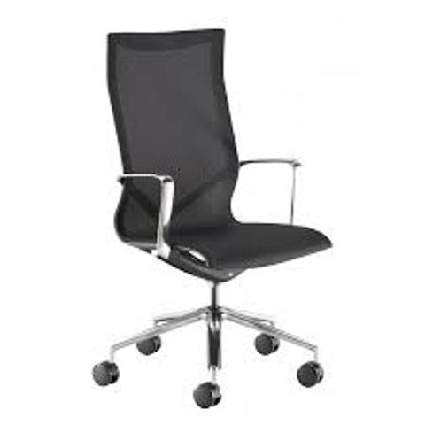 BOXED DESIGNER FLEX EXECUTIVE HIGH BACKED MESH OFFICE CHAIR BLACK