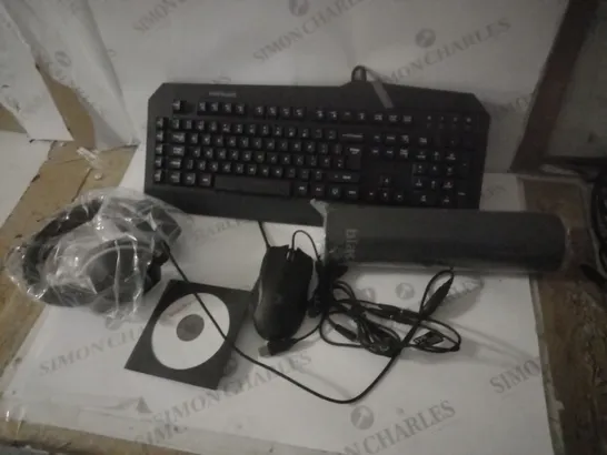 2 BRAND NEW BOXED BLACK WEB 4 IN 1 GAMING KIT INCLUDING; MOUSE, KEYBOARD, HEADSET AND MOUSE MAT