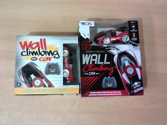 LOT OF 2 ASSORTED DESIGNER REMOTE CONTROL WALL CLIMBING CARS