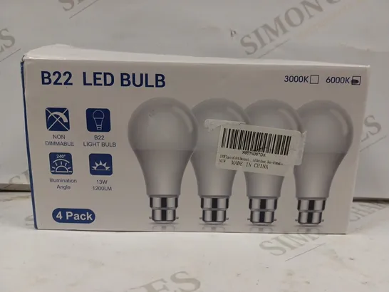 BOXED B22 LED BULBS 6000K