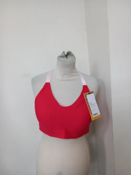 2XU RED AREO MEDIUM IMPACT BRA SIZE XL 