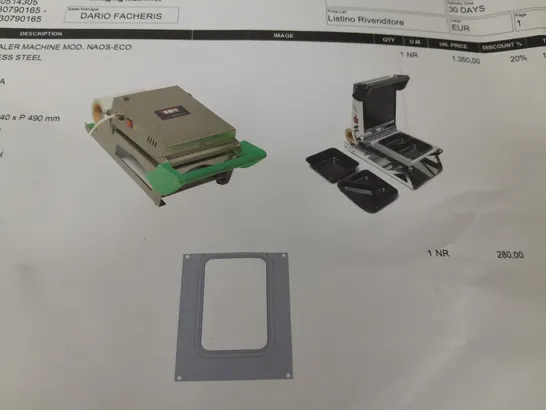 ORA B185 ELETRIC TRAY SEALER MACHINE MOD. NAOS-ECO 