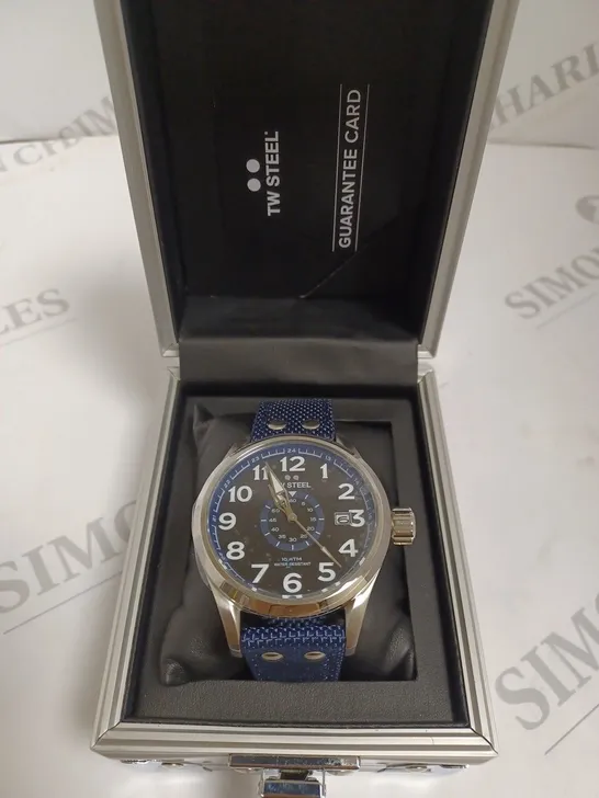 TW STEEL GENTS VOLANTE STAINLESS STEEL 45MM WATCH - BLUE