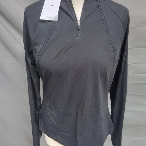 GYMSHARK 1/4 ZIP RUNNING TOP - M