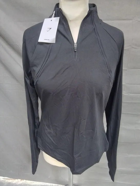 GYMSHARK 1/4 ZIP RUNNING TOP - M