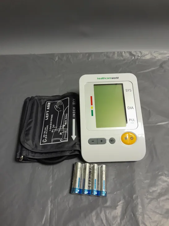 HEALTHCARE WORLD ARM-TYPE FULLY AUTOMATIC BLOOD PRESSURE MONITOR DBP-1314