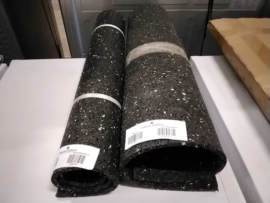 2 ROLLS OF BLACK ANTI-SLIP MATT FLOORING 