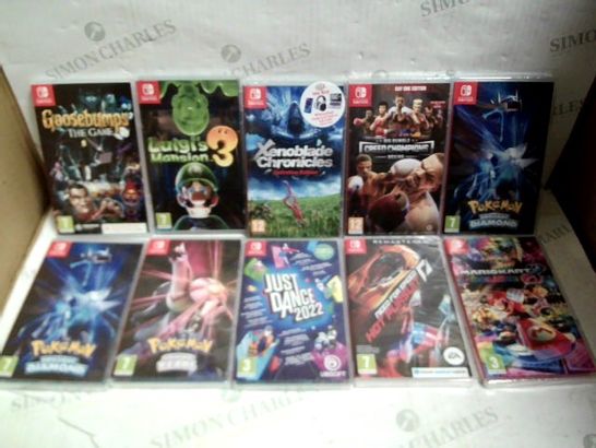 LOT OF APPROXIMATELY 10 ASSORTED NINTENDO SWITCH GAMES