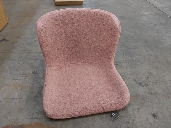 BOXED SET OF 2 WOOLEN DINING CHAIRS - PINK