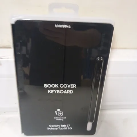 BOXED SAMSUNG BOOK COVER KEYBOARD FOR USE WITH GALAXY TAB S7 