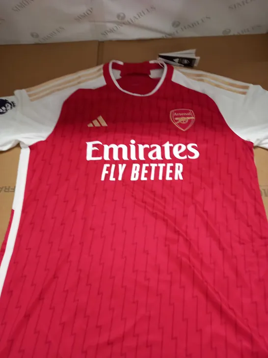 ARSENAL FC HOME SHIRT WITH SAKA 7 ON THE BACK SIZE XL