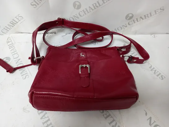 ASHWOOD LEATHER CROSSBODY BAG RED