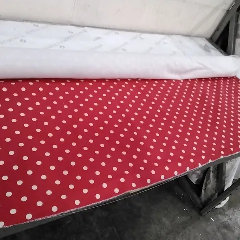 ROLL OF RED DOTTED LINEN 