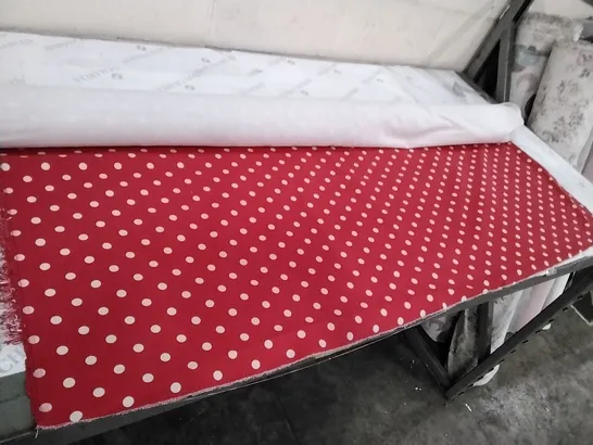 ROLL OF RED DOTTED LINEN 