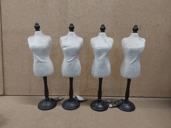 SET OF 4 DECORATIVE FEMALE MANNEQUIN DECOR PIECES - 46cm