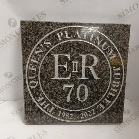 QUEEN ELIZABETHS PLATINUM JUBILEE COMMEMORATIVE SLAB - COLLECTION ONLY