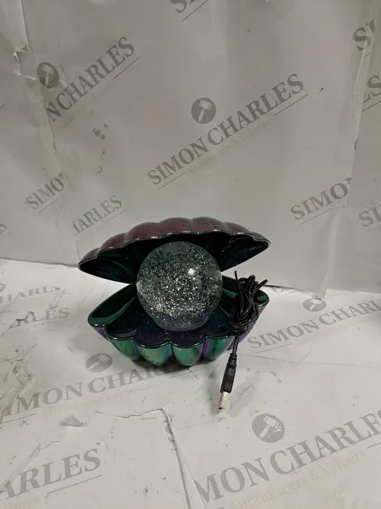 BOXED SENSE AROMA SEA SHELL LED COLOUR CHANGING LAMP- BLACK PEARL