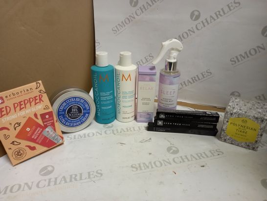 LOT OF APPROXIMATELY 20 ASSORTED HEALTH & BEAUTY ITEMS, TO INCLUDE MOROCCAN OIL, THE BODY SHOP, ERBORIAN, ETC