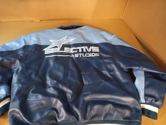 SELECTIVE STUDIOS BLUE LEATHER LOOK JACKET - XL