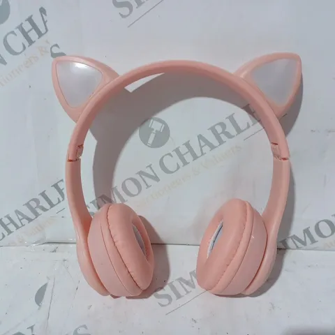 BOXED WIRELESS OVER-EAR CAT EAR HEADPHONES IN PINK