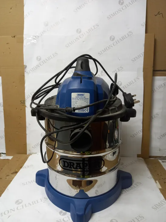 DRAPER 20L 1250W 230V WET & DRY VACUUM CLEANER 