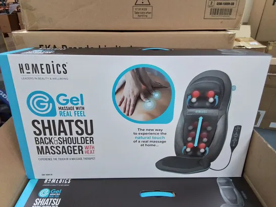 LOT OF 8 BOXED AS NEW HOMEDICS SHIATSU BACK & SHOULDER MASSAGERS WITH HEAT