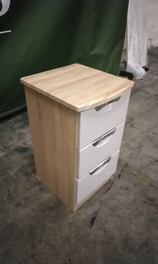 DESIGNER MODA 3 DRAWER BEDSIDE CHEST 