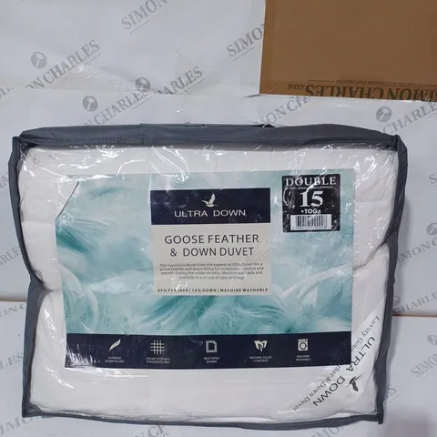 ULTRA DOWN GOOSE FEATHER & DOWN 15 TOG DUVET - DOUBLE 