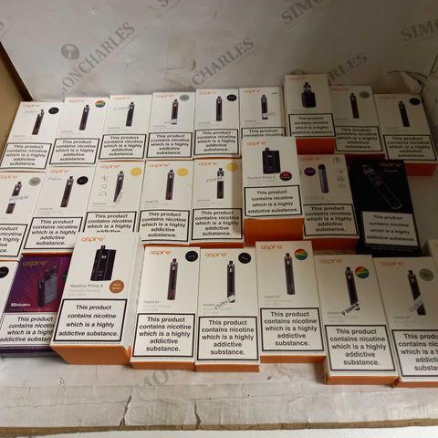 LOT OF APPROXIMATELY 20 E-CIGARATTES TO INCLUDE ASPIRE FLEXUS, AND ASPIRE POCKEX KIT ETC.